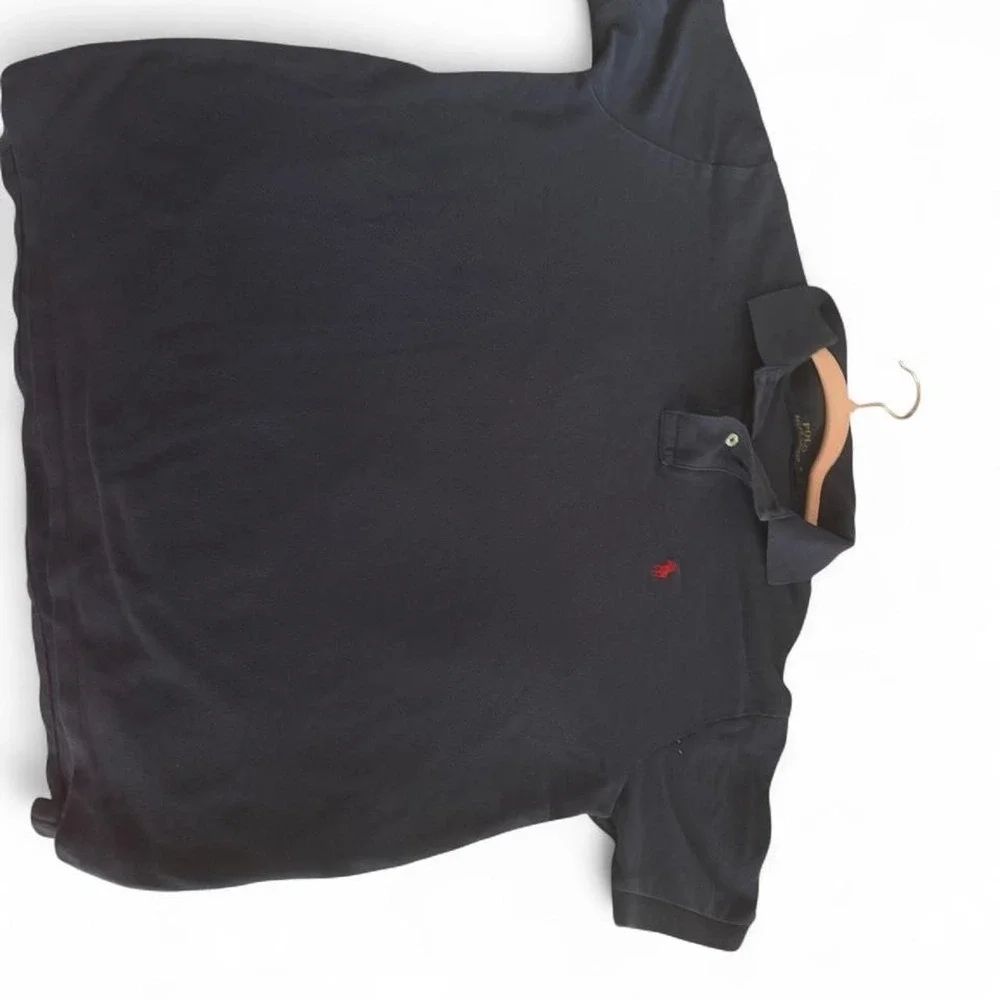Classic Polo Ralph Lauren short sleeve polo shirt in navy blue